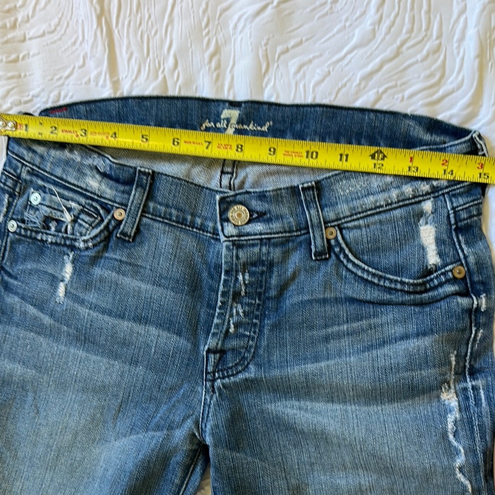 7 for all mankind Distressed Denim Shorts - Picture 8 of 8